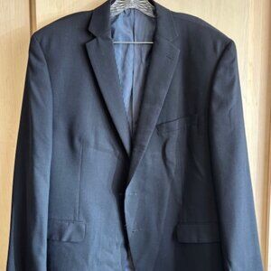 Calvin Klein Blazer Jacket Men's Size 46S Wool Blend Navy Blue 2 Silver Button